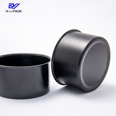 Black 120ml Pet Food Can D65x38mm Circular Tin Containers ISO 9001