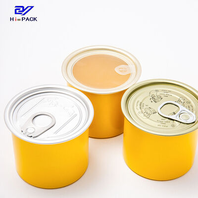 Food Grade Round Tin Canister D65*48.5mm Beef Can Customized